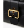 Carry shiny buffalo leather shoulder bag