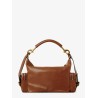 Carry shiny buffalo leather shoulder bag
