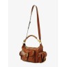 Carry shiny buffalo leather shoulder bag