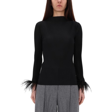 "EPHEDERA" TOP WITH REMOVABLE FEATHERS