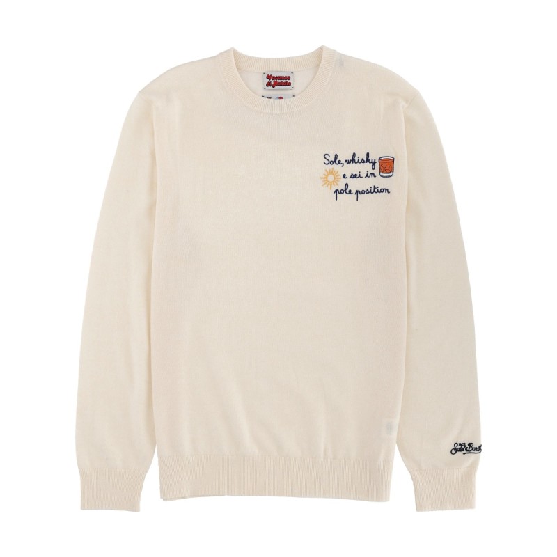 SWEATER WITH EMBROIDERY