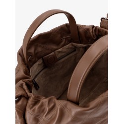 Mellow quilted leather shopper bag with Monile
