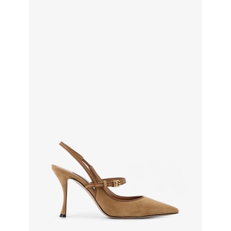 Suede slingback pumps