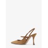 Suede slingback pumps