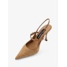 Suede slingback pumps