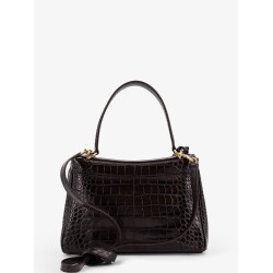 Rodeo leather shoulder bag with croco effect