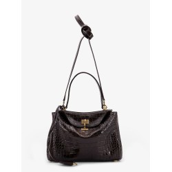 Rodeo leather shoulder bag with croco effect