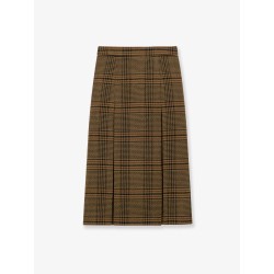 Prince of Wales certified virgin wool skirt