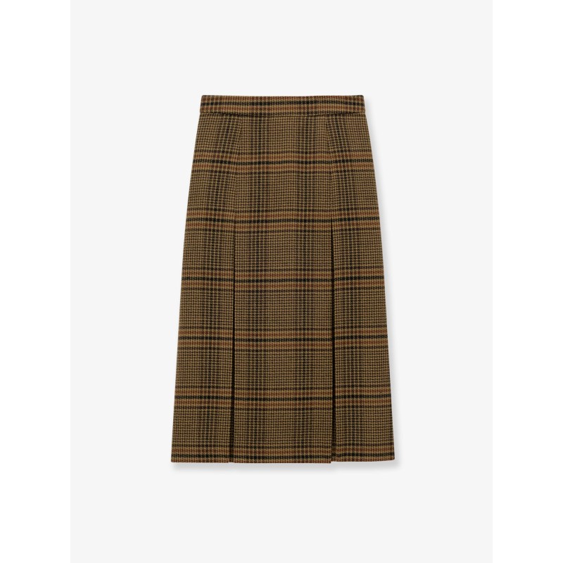 Prince of Wales certified virgin wool skirt