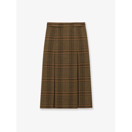 Prince of Wales certified virgin wool skirt