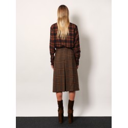 Prince of Wales certified virgin wool skirt