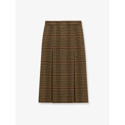Prince of Wales certified virgin wool skirt