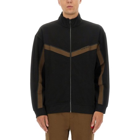 SWEATSHIRT WITH LOGO AND ZIPPER