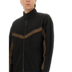 SWEATSHIRT WITH LOGO AND ZIPPER