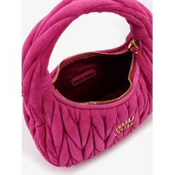 Wander matelassé suede shoulder bag