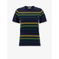 Cotton T-shirt with striped pattern