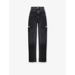 Black denim trousers
