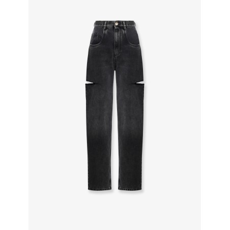 Black denim trousers