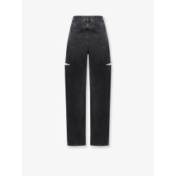 Black denim trousers
