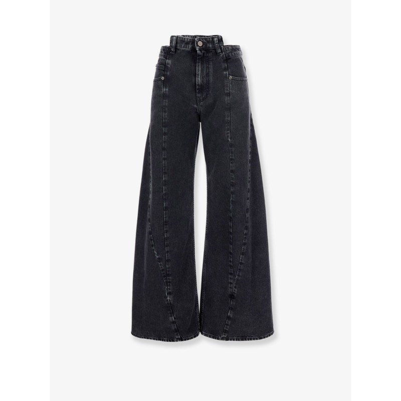 Black denim trousers