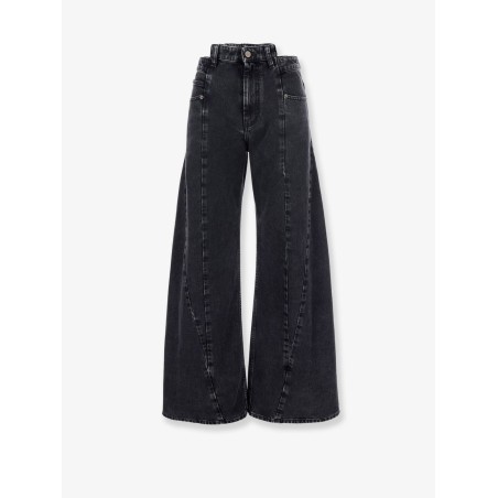 Black denim trousers