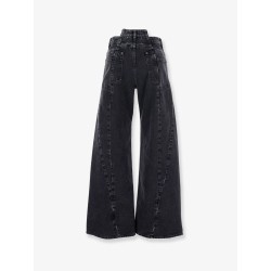 Black denim trousers
