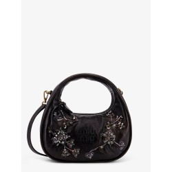Wander leather mini crossbody bag with embroidery