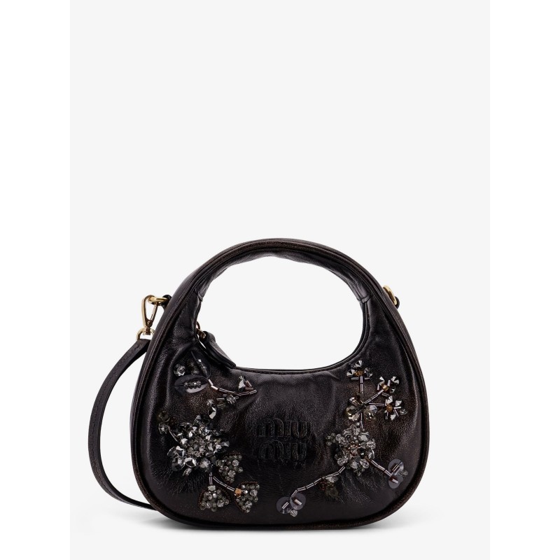 Wander leather mini crossbody bag with embroidery
