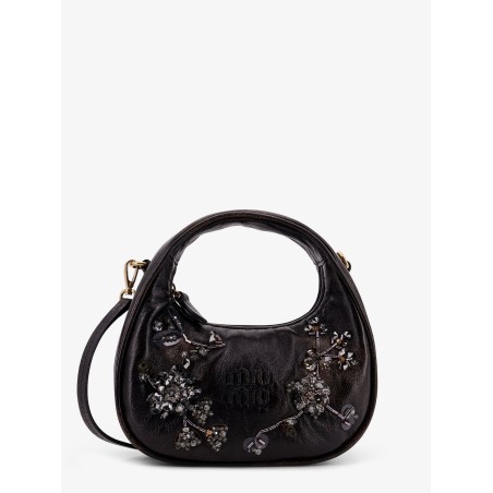 Wander leather mini crossbody bag with embroidery