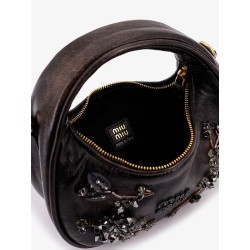 Wander leather mini crossbody bag with embroidery