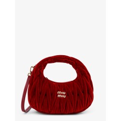 Wander matelassé velvet mini crossbody bag