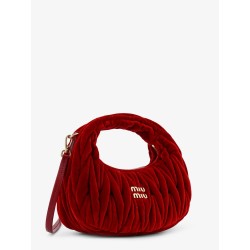 Wander matelassé velvet mini crossbody bag