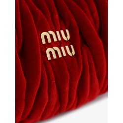 Wander matelassé velvet mini crossbody bag