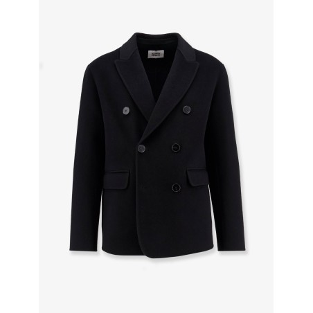 Double-breasted wool coat