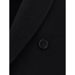 Double-breasted wool coat