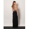 Stretch fabric long dress