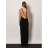 Stretch fabric long dress