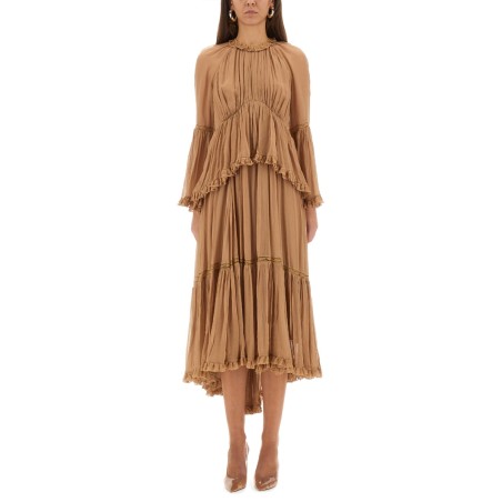 "HYPNOTIC PEPLUM" RUFFLE DRESS