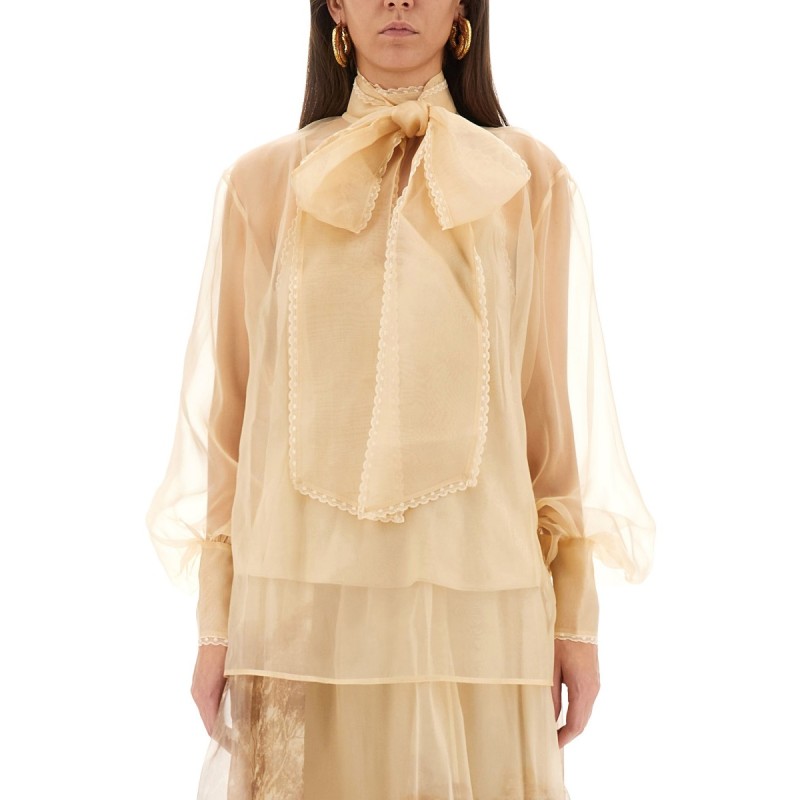 "MEMENTO" ORGANZA BLOUSE