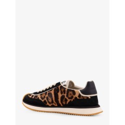 Suede sneakers with animal print