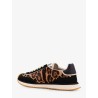 Suede sneakers with animal print