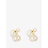 Dior Tribales metal earrings with gold finish metal