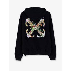 Cotton sweatshirt with multicolor print