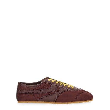 NYLON AND NAPPA LEATHER SNEAKER