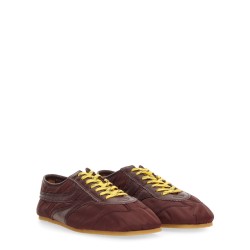 NYLON AND NAPPA LEATHER SNEAKER
