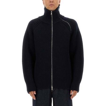 ZIPPERED WOOL SWEATER