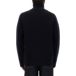 ZIPPERED WOOL SWEATER