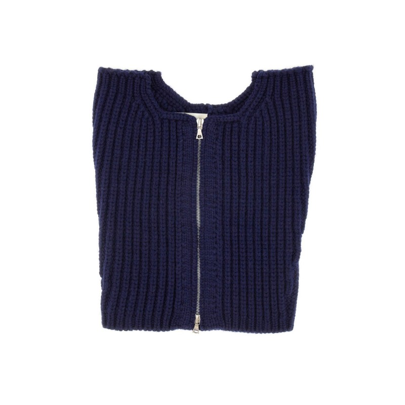 WOOL NECK WARMER WITH ZIPPER