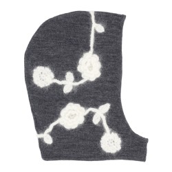 BALAKLAVA WITH CROCHETED FLOWERS