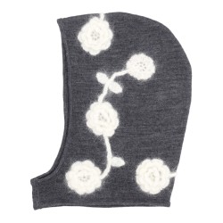 BALAKLAVA WITH CROCHETED FLOWERS